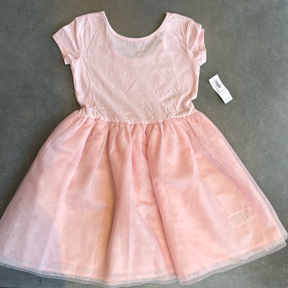 Pink dress with tulle skirt